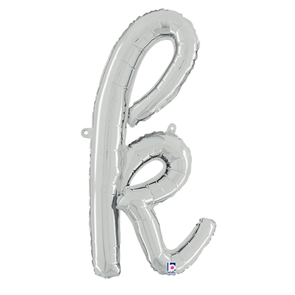 Betallic 24 inch SCRIPT LETTER K SILVER (AIR-FILL ONLY) Foil Balloon 34711SP-B-P