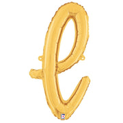 Betallic 24 inch SCRIPT LETTER L GOLD (AIR-FILL ONLY) Foil Balloon 34712GP-B-P