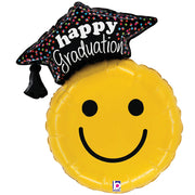 Betallic 26 inch GRADUATION SMILEY Foil Balloon 25264P-B-P