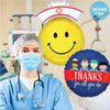 Betallic 28 inch SMILEY NURSE Foil Balloon