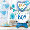 Betallic 28 inch STANDUPS BABY BOY HEARTS Foil Balloon 25301P-B-P