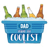 Betallic 33 inch COOLEST DAD COOLER Foil Balloon 35789P-B-P