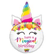 Betallic 33 inch MIGHTY BIRTHDAY UNICORN Foil Balloon