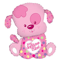 Betallic 33 inch TOO DOGGONE CUTE - GIRL Foil Balloon 85687P-B-P