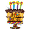 Betallic 34 inch CHOCOLATE BIRTHDAY CAKE Foil Balloon 85675P-B-P