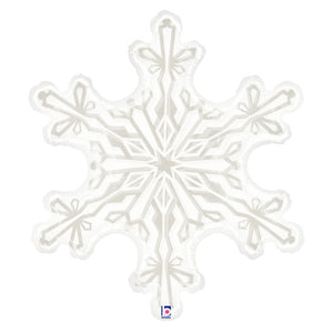 Betallic 38 inch CLEAR SNOWFLAKE Foil Balloon 35737-B-U