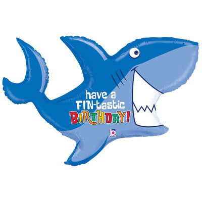 Betallic 39 inch BIRTHDAY SHARK Foil Balloon 35559-B-P