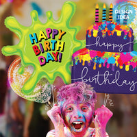 Betallic 39 inch BIRTHDAY SLIME Foil Balloon 35857-B-P