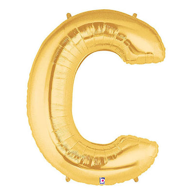 Betallic 40 inch LETTER C - GOLD MEGALOON Foil Balloon 15903GP-B-P