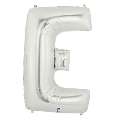 Betallic 40 inch LETTER E - SILVER MEGALOON Foil Balloon 15905SP-B-P