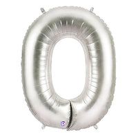 Betallic 40 inch LETTER O - SILVER MEGALOON Foil Balloon 15915SP-B-P