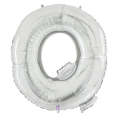 Betallic 40 inch LETTER Q - SILVER MEGALOON Foil Balloon 15917SP-B-P