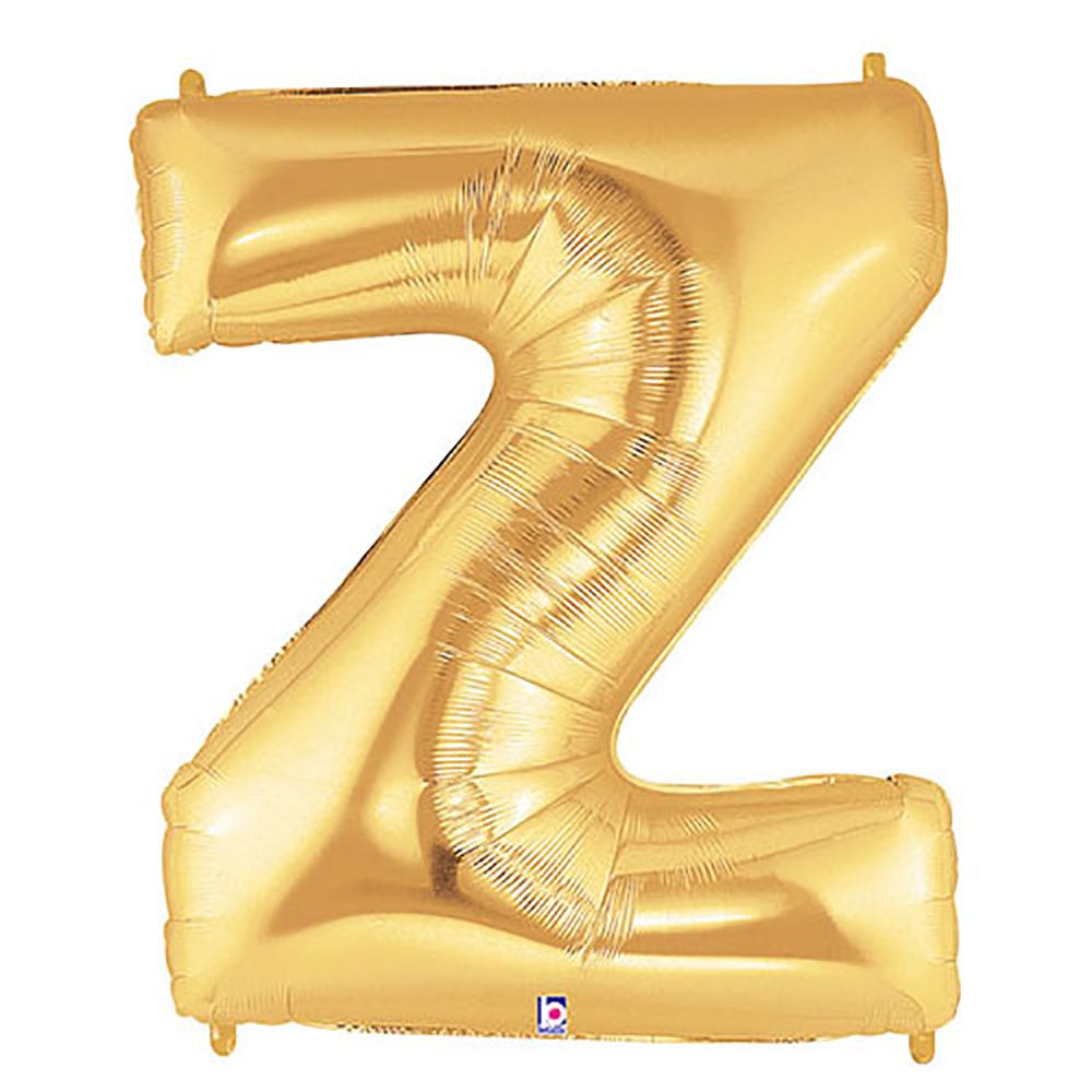 Betallic 40 inch LETTER Z - GOLD MEGALOON Foil Balloon 15927GP-B-P