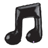 Betallic 40 inch MUSIC NOTE DOUBLE - BLACK Foil Balloon 85377P-B-P