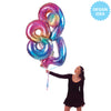 Betallic 40 inch NUMBER 8 - OPAL RAINBOW MEGALOON Foil Balloon 15848RWP-B-P