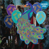 Betallic 42 inch GLITTER PEACOCK Foil Balloon 35900P-B-P