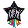 Betallic 43 inch NEW YEAR STAR STREAMERS Foil Balloon 25235P-B-P