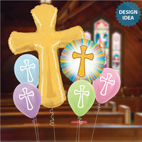 Betallic 44 inch CROSS Foil Balloon 35397P-B-P