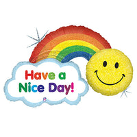 Betallic 45 inch HAVE A NICE DAY! RAINBOW Foil Balloon 85649P-B-P