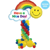 Betallic 45 inch HAVE A NICE DAY! RAINBOW Foil Balloon 85649P-B-P