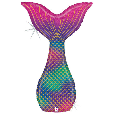 Betallic 46 inch GLITTER MERMAID TAIL Foil Balloon 35901-B-P