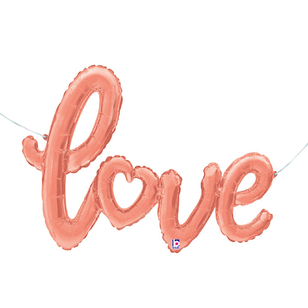 Betallic 47 inch LOVE SCRIPT - ROSE GOLD Foil Balloon 35718-B-P