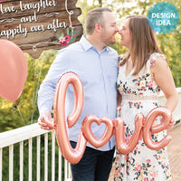 Betallic 47 inch LOVE SCRIPT - ROSE GOLD Foil Balloon 35718-B-P