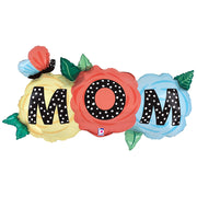 Betallic 47 inch MOM BUTTERFLY FLOWERS Foil Balloon 25169-B-P