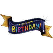 Betallic 51 inch NAVY BIRTHDAY BANNER Foil Balloon 25213P-B-P