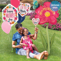 Betallic 9 inch SATIN LOVE YOU MOM BLOSSOMS MINI SHAPE (AIR-FILL ONLY) Foil Balloon 22170-B-U