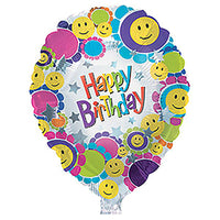 CTI 17 inch BIG GRIN BIRTHDAY FOIL-TEX Foil Balloon 314410-C-U