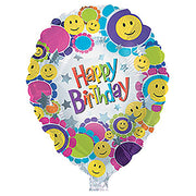 CTI 17 inch BIG GRIN BIRTHDAY FOIL-TEX Foil Balloon 314410-C-U