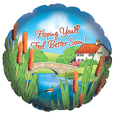 CTI 17 inch FEEL BETTER CATTAILS Foil Balloon 114558-C-U