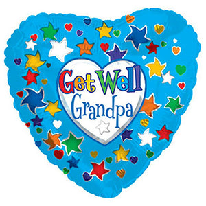 CTI 17 inch GET WELL GRANDPA Foil Balloon 214571-C-U