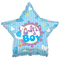 CTI 17 inch IT'S A BOY STORK STAR Foil Balloon 814163-C-U