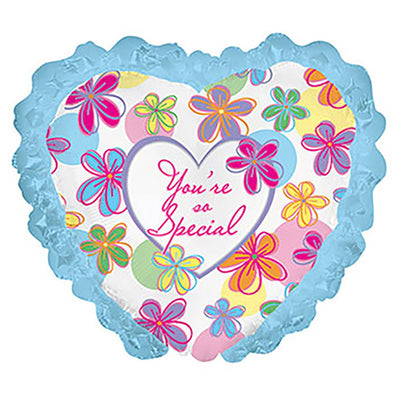 CTI 35 inch YOU'RE SO SPECIAL FLOWER DOT RUFFLE Foil Balloon 234004-C-P