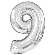 CTI 38 inch NUMBER 9 - CTI - SILVER Foil Balloon 433109-C-U