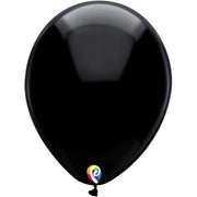 Funsational 7 inch FUNSATIONAL BLACK Latex Balloons 21396-F