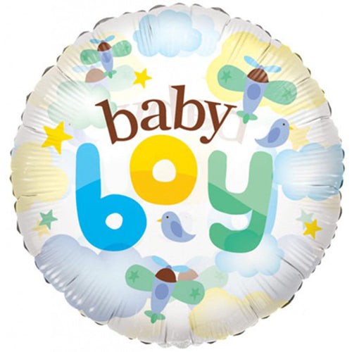 Kaleidoscope 24 inch BABY BOY CLEAR Foil Balloon 19447-24-K-P