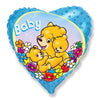 LA Balloons 18 inch BABY BOY BEARS Foil Balloon LAB141-FM