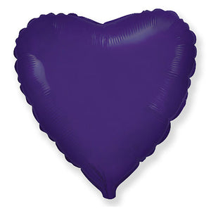 LA Balloons 32 inch HEART - METALLIC DARK PURPLE Foil Balloon LAB421-FM