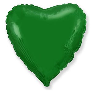 LA Balloons 32 inch HEART - METALLIC GREEN Foil Balloon LAB420-FM