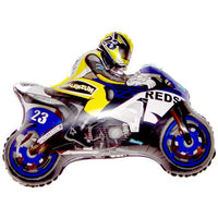 LA Balloons 33 inch MOTOBIKE RACING - BLUE Foil Balloon LAB262-FM