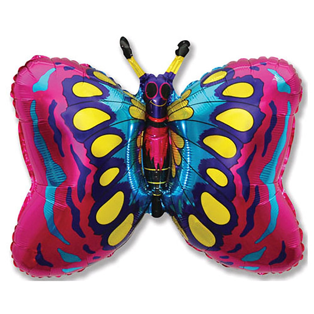 LA Balloons 35 inch BUTTERFLY - FUCHSIA Foil Balloon LAB204-FM