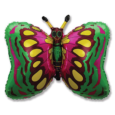 LA Balloons 35 inch BUTTERFLY - GREEN Foil Balloon LAB205-FM