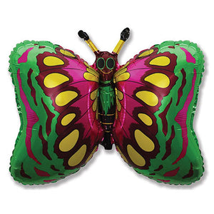 LA Balloons 35 inch BUTTERFLY - GREEN Foil Balloon LAB205-FM