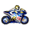 LA Balloons 38 inch MOTORBIKE - BLUE Foil Balloon LAB266-FM