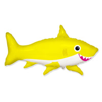 LA Balloons 42 inch FRIENDLY SHARK - YELLOW Foil Balloon LAB868-FM-U