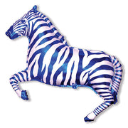 LA Balloons 42 inch ZEBRA - BLUE Foil Balloon LAB221-FM