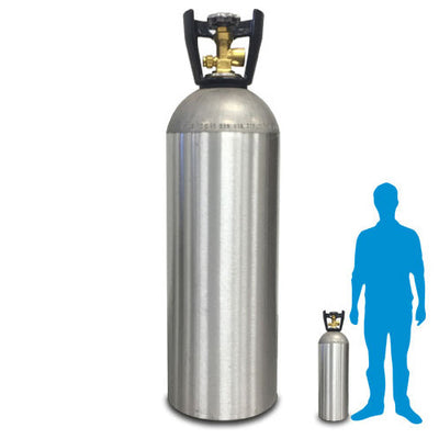 LA Balloons 55 CF ALUMINUM HELIUM CYLINDER WITH HANDLE Cylinders NEW20LB-AL